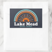 Sticker Rectangulaire Lac Mead Nevada Arizona Arc en ciel (Sac)