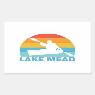 Sticker Rectangulaire Lac Mead Nevada Arizona Kayak
