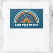 Sticker Rectangulaire Lac Pend Oreille Idaho Arc-en-ciel (Sac)