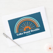 Sticker Rectangulaire Lac Pend Oreille Idaho Arc-en-ciel (Enveloppe)