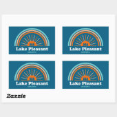 Sticker Rectangulaire Lac Pleasant Arizona Arc-en-ciel (Feuille)