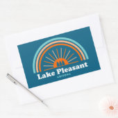 Sticker Rectangulaire Lac Pleasant Arizona Arc-en-ciel (Enveloppe)