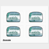 Sticker Rectangulaire Lac Pleasant Arizona Deer (Feuille)