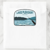 Sticker Rectangulaire Lac Pleasant Arizona Fishing Rod (Sac)