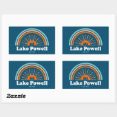 Sticker Rectangulaire Lac Powell Arizona Utah Rainbow (Feuille)