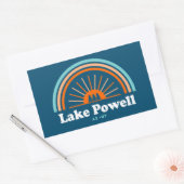 Sticker Rectangulaire Lac Powell Arizona Utah Rainbow (Enveloppe)