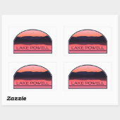 Sticker Rectangulaire Lac Powell Arizona Utah Red Sunrise (Feuille)