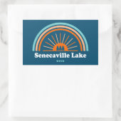 Sticker Rectangulaire Lac Senecaville Ohio Arc-en-ciel (Sac)