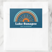 Sticker Rectangulaire Lac Sunapee New Hampshire Rainbow (Sac)