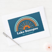 Sticker Rectangulaire Lac Sunapee New Hampshire Rainbow (Enveloppe)
