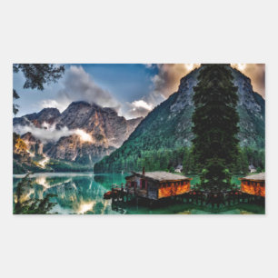 Sticker Rectangulaire Lac Surreal