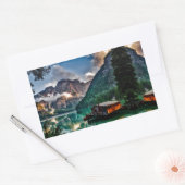 Sticker Rectangulaire Lac Surreal (Enveloppe)