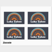 Sticker Rectangulaire Lac Tahoe California Rainbow (Feuille)
