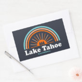 Sticker Rectangulaire Lac Tahoe California Rainbow (Enveloppe)