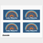 Sticker Rectangulaire Lac Wheeler Caroline du Nord Rainbow (Feuille)