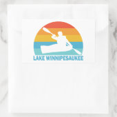 Sticker Rectangulaire Lac Winnipesaukee New Hampshire Kayak (Sac)