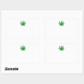 Sticker Rectangulaire Lâches de mauvaises herbes (Feuille)