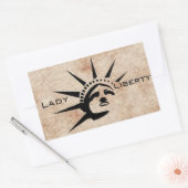Sticker Rectangulaire Lady Liberty (Enveloppe)