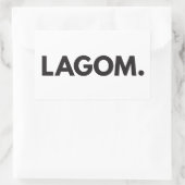 Sticker Rectangulaire LAGOM suédois noir et blanc (Sac)