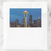 Sticker Rectangulaire L'aiguille de l'espace et Seattle du centre (Sac)