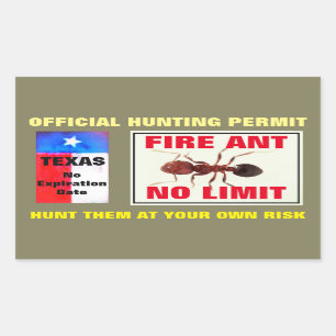 Sticker Rectangulaire Laiss de chasse de fourmi de feu