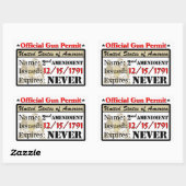 Sticker Rectangulaire Laiss officielle d'arme à feu ! (Feuille)