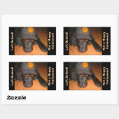 Sticker Rectangulaire Laissé derrière cet Halloween (Feuille)