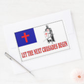 STICKER RECTANGULAIRE LAISSER COMMENCER LES PROCHAINES CRUSADES (Enveloppe)