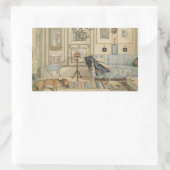 Sticker Rectangulaire Laisser Dormir Les Chiens Mentir L'Aquarelle Suédo (Sac)