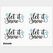 Sticker Rectangulaire Laisser neiger (Feuille)