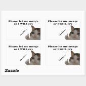 Sticker Rectangulaire Laissez-moi fusionner l'autocollant pare-chocs (Feuille)