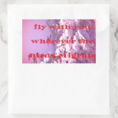 Sticker Rectangulaire Laissez-moi voler avec vous à valentine.png (Sac)