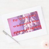 Sticker Rectangulaire Laissez-moi voler avec vous à valentine.png (Enveloppe)