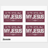 Sticker Rectangulaire Laissez-Moi Vous Parler De Mon Jésus - Chrétien (Feuille)