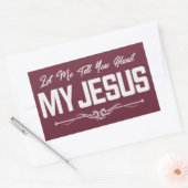 Sticker Rectangulaire Laissez-Moi Vous Parler De Mon Jésus - Chrétien (Enveloppe)
