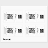 Sticker Rectangulaire Laissez-nous un commentaire Code QR Business (Feuille)