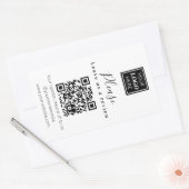 Sticker Rectangulaire Laissez-nous un commentaire Code QR Business (Enveloppe)