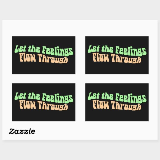 Sticker Rectangulaire Laissez passer les sentiments (Feuille)