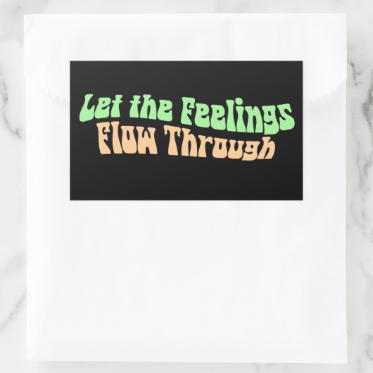Sticker Rectangulaire Laissez passer les sentiments (Sac)