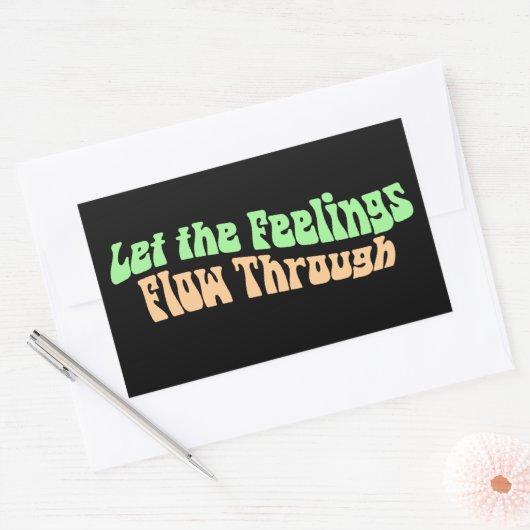 Sticker Rectangulaire Laissez passer les sentiments (Enveloppe)