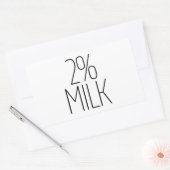 Sticker Rectangulaire Lait 2 % lisse (Enveloppe)