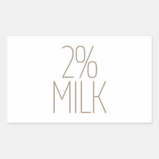 Sticker Rectangulaire Lait 2% Tan élégant