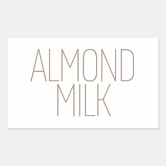 Sticker Rectangulaire Lait d'amande chamois élégant