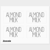 Sticker Rectangulaire Lait d'amande lisse (Feuille)