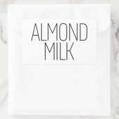 Sticker Rectangulaire Lait d'amande lisse (Sac)