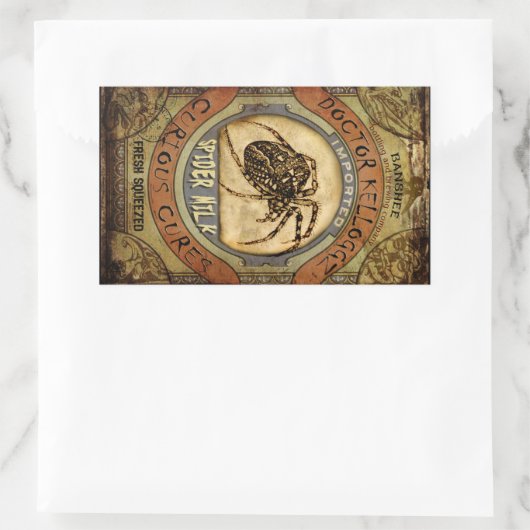 Sticker Rectangulaire Lait d'araignée (Sac)