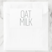 Sticker Rectangulaire Lait d'avoine gris élégant (Sac)