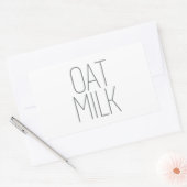 Sticker Rectangulaire Lait d'avoine gris élégant (Enveloppe)