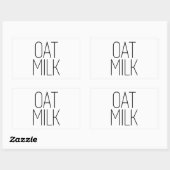 Sticker Rectangulaire Lait d'avoine lisse (Feuille)
