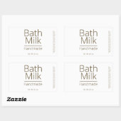 Sticker Rectangulaire Lait de bain simple et sophistiqué Hobby d'affaire (Feuille)